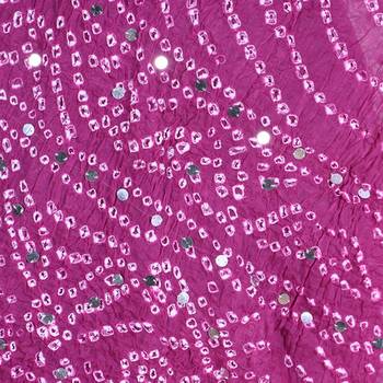 Purple cotton embellished bandhej dupatta 2