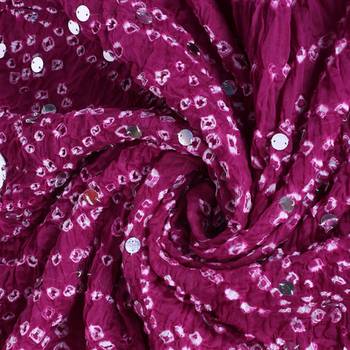 Purple cotton embellished bandhej dupatta 3