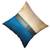 Mulberry Silk Cushions with applique patterns - Peacock Blue & Beige