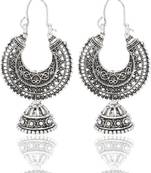 Metal Hoop With Jhumki Earrings