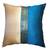 Mulberry Silk Cushions with applique patterns - Peacock Blue & Beige