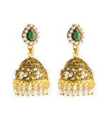 Elegant Golden Traditional Jhumk Earrings