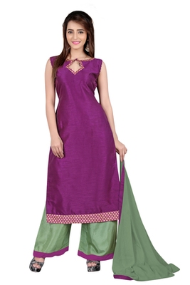 purple color dress material