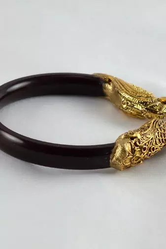 Stretchable Bangles Kara Colour Maroon 21 Cut