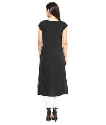 Multicolor printed crepe stitched kurti 3
