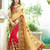 Golden embroidered georgette saree With Blouse