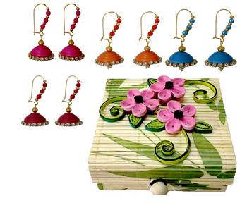 Handmade Multicolor designer danglers-drops 1
