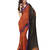 Dealtz Fashion Brown Georgette  Saree