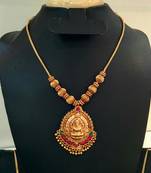 Georgeous Gold Plated Laxmi Necklace Set