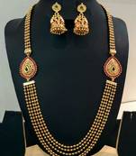 Georgeous High Gold Plated Multilayer Steps Necklace Set