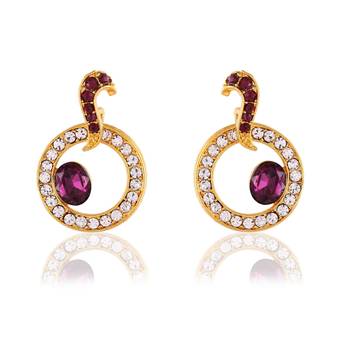 Cute Fancy Design Tops In Purple With Austrian Stone 1