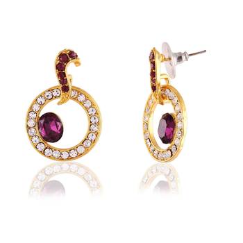 Cute Fancy Design Tops In Purple With Austrian Stone 2