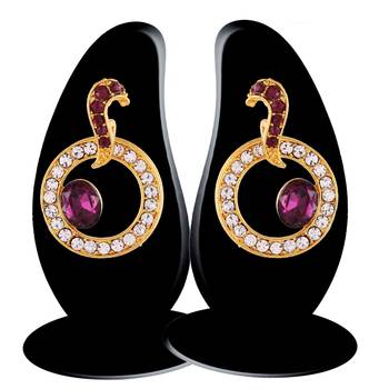 Cute Fancy Design Tops In Purple With Austrian Stone 3
