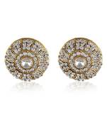 Tradition White Stone Daily Wear Gold Finishing Tops