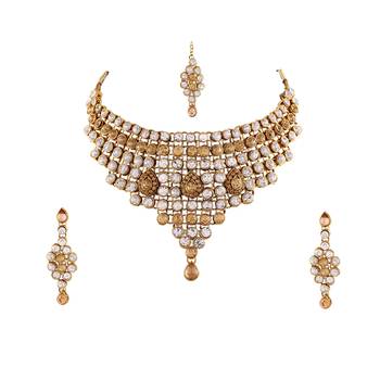 Exclusive Design Gold Finishing Necklace Set 2