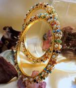 Tri Color Gold Plated Royal Pair Of  Bangles Pair