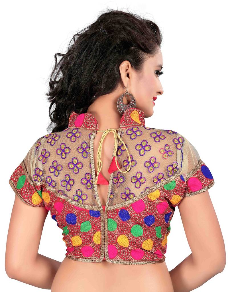 Multicolor cotton plain stitched readymade-blouse