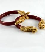 Acrylic Stretchable Bangles 21Cut Colour Red