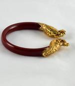 Acrylic Stretchable Bangles 21Cut Kara Colour Red