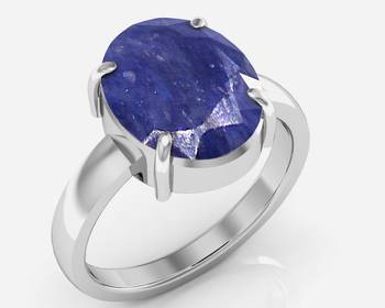 Neelam 3.9 Cts Or 4.25 Ratti Blue Sapphire Ring 1
