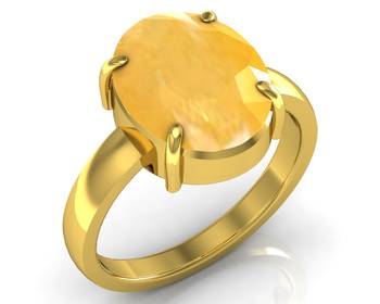 Pukhraj 4.8 Cts Or 5.25 Ratti Yellow Sapphire Ring 1
