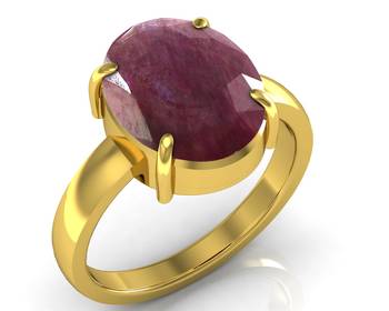 Manek 3.9 Cts Or 4.25 Ratti  Ruby Ring 1