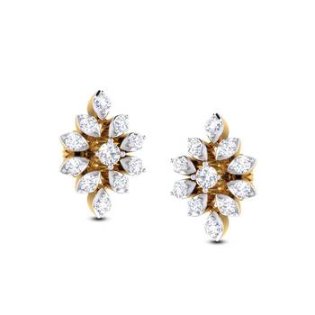 Cubic Zirconia Sterling Silver Yogini Earring 1