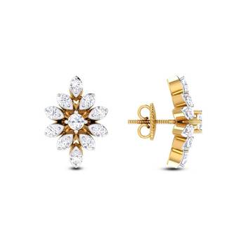 Cubic Zirconia Sterling Silver Yogini Earring 2