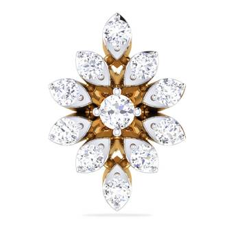 Cubic Zirconia Sterling Silver Yogini Earring 3