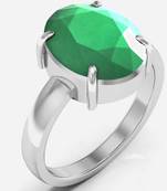 Haqiq 3.0 Cts Or 3.25 Ratti Green Onyx Ring