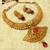 Designer Rani Pink Golden Wedding Necklace Set