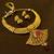 Designer Rani Pink Golden Wedding Necklace Set