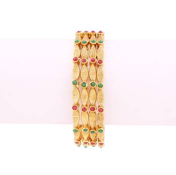 Timeless Gold plated Antique Bangles 2