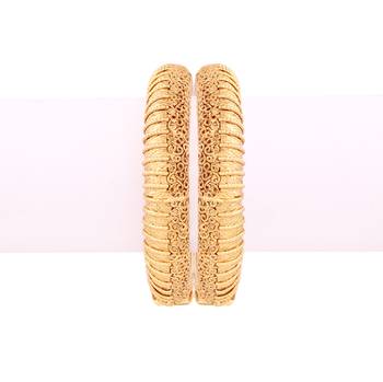 Class Apart intricate  Gold plated Antique Bangles 2