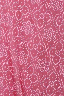 Pink Bandhej Saree Without Blouse