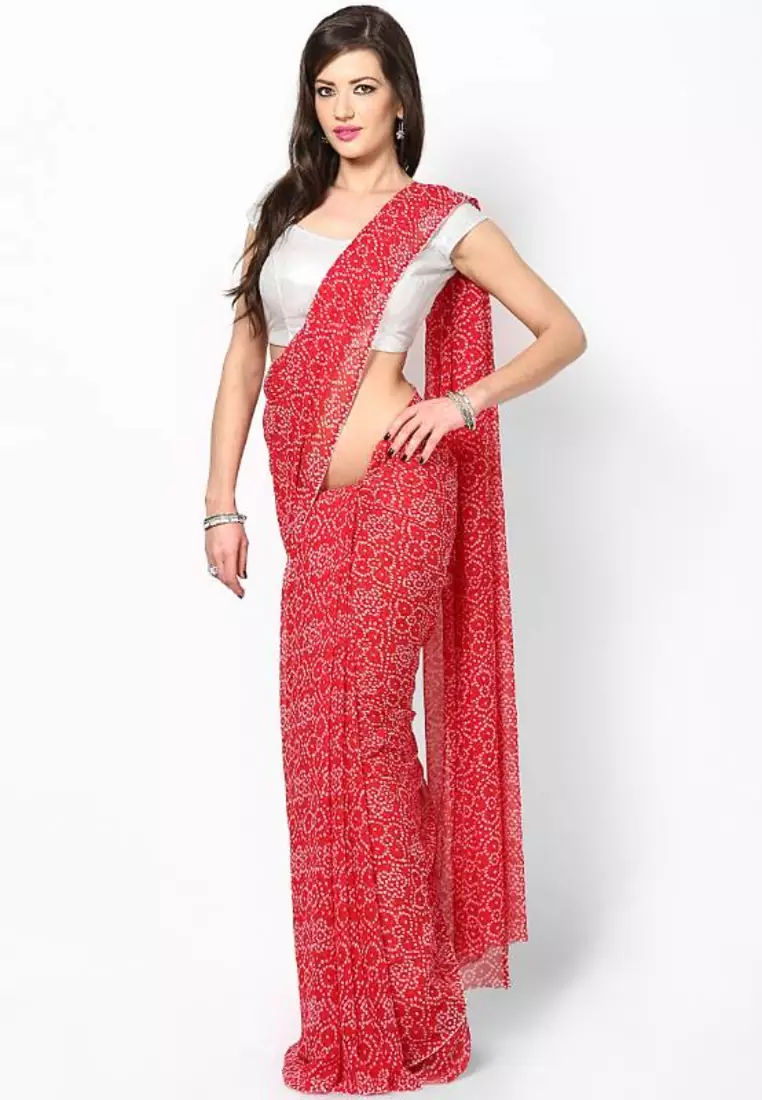 Amazing ed Bandhej Saree