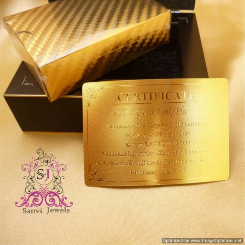 Gold Plated Playing Cards