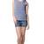 Blue poly crepe tops