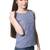 Blue poly crepe tops