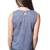 Blue poly crepe tops