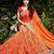 orange embroidered georgette saree With Blouse
