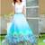 Sky blue Faux Georgette long Skirt