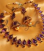 Beautiful Antique Purple Color Necklace Set Dj18228