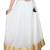 White and golden plain georgette skirts