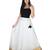 White and golden plain georgette skirts