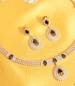 Onyx Black American_Diamonds Necklace Sets