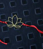 Red And Gold Lotus Rakhi