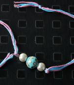 Red And Gold Stone Mauli Rakhi