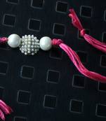 Pink Jadau Pearl Rakhi