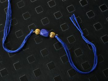 Blue And Gold Rakhi 1